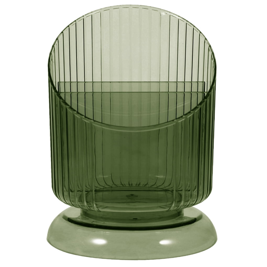 SKISUNO Makeup Brush Holder Pet Green Cylinder 1Set 6.09X4.52X4.52in V1189-WXFWAL-20260326-02338