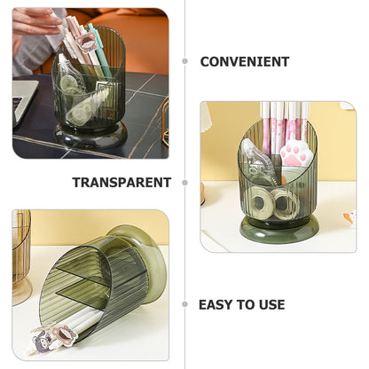SKISUNO Makeup Brush Holder Pet Green Cylinder 1Set 6.09X4.52X4.52in V1189-WXFWAL-20260326-02338