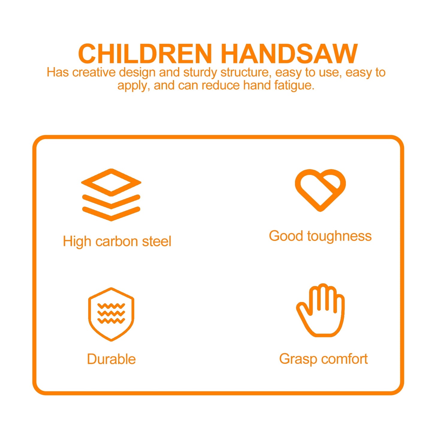 SKISUNO Orange Mini Hacksaw Set for Kids and Gardeners, Compact Hand Saw for Precise Cutting and Craft V1189-WXFWAL-20260326-02340