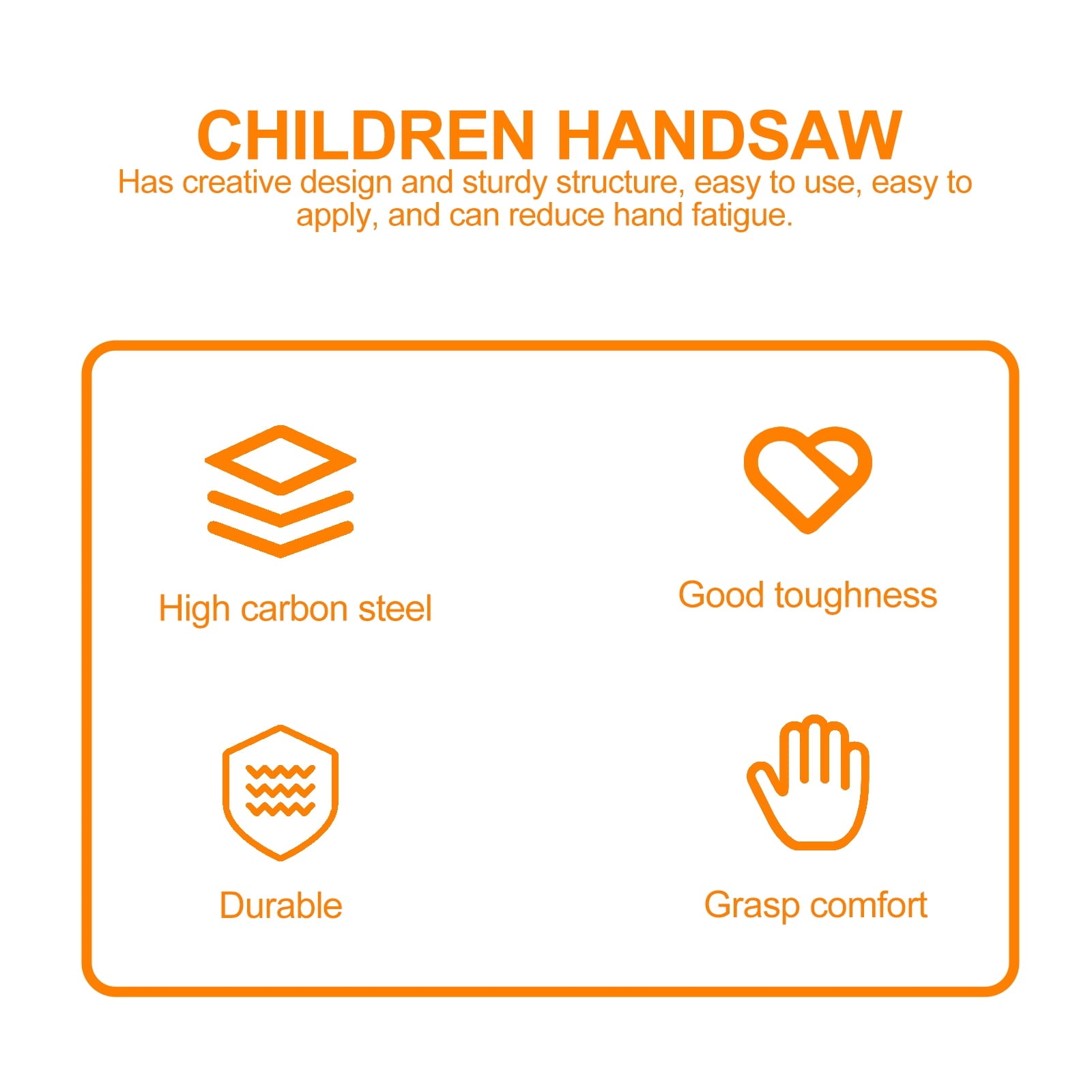 SKISUNO Orange Mini Hacksaw Set for Kids and Gardeners, Compact Hand Saw for Precise Cutting and Craft V1189-WXFWAL-20260326-02340