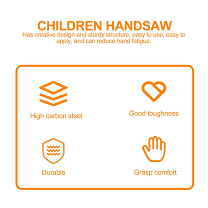 SKISUNO Orange Mini Hacksaw Set for Kids and Gardeners, Compact Hand Saw for Precise Cutting and Craft V1189-WXFWAL-20260326-02340