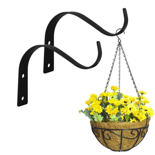 Darzheoy 2 Pack Iron Wall Hooks for Hanging Plant Lanterns, Plant Hanger Fence Metal Bracket for Bird V1189-WXFWAL-20260326-02347