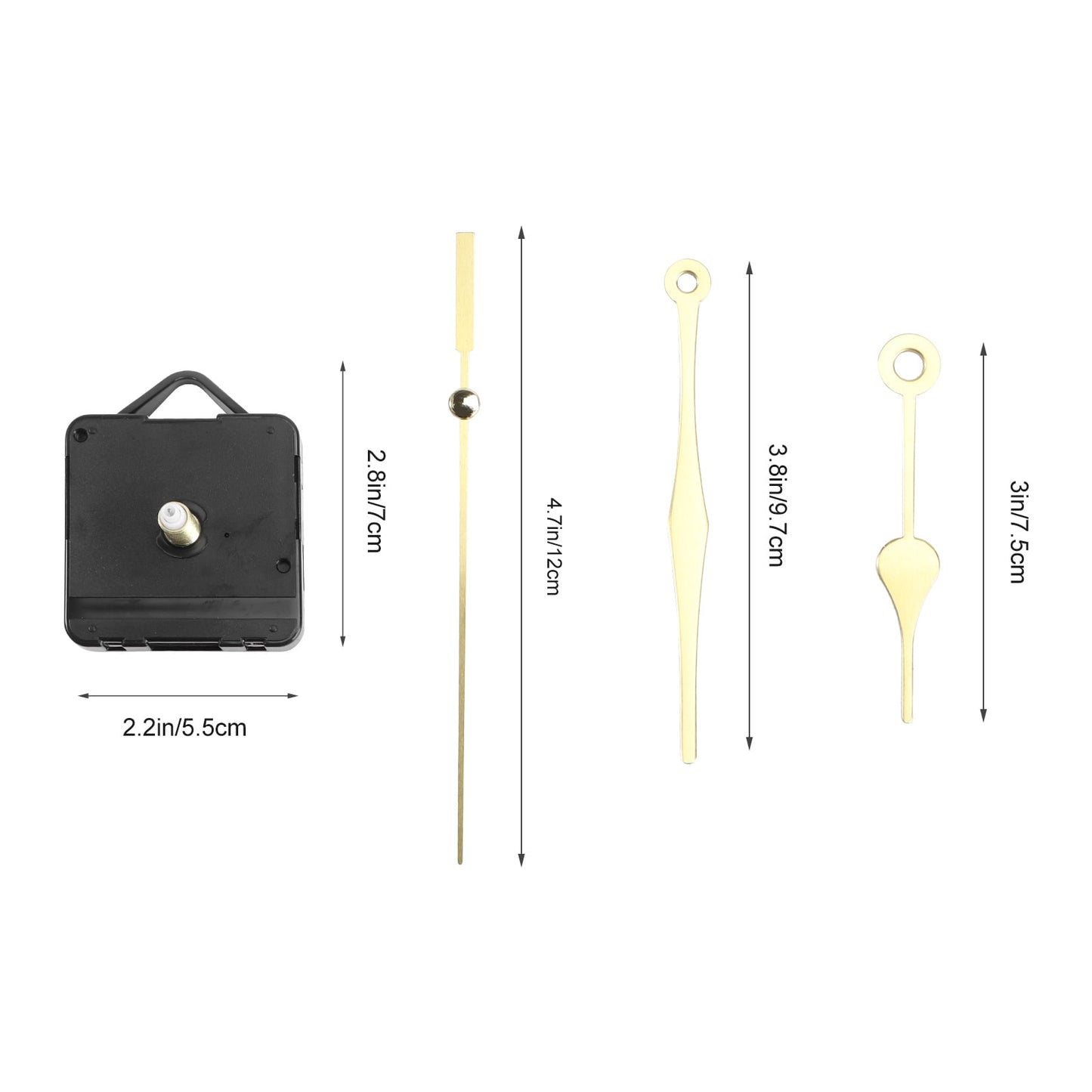 Silent Quartz Clock Movement Replacement Kit with Thread Shaft 11mm Clock Mechanism Parts No Battery Included V1189-WXFWAL-20260326-02377