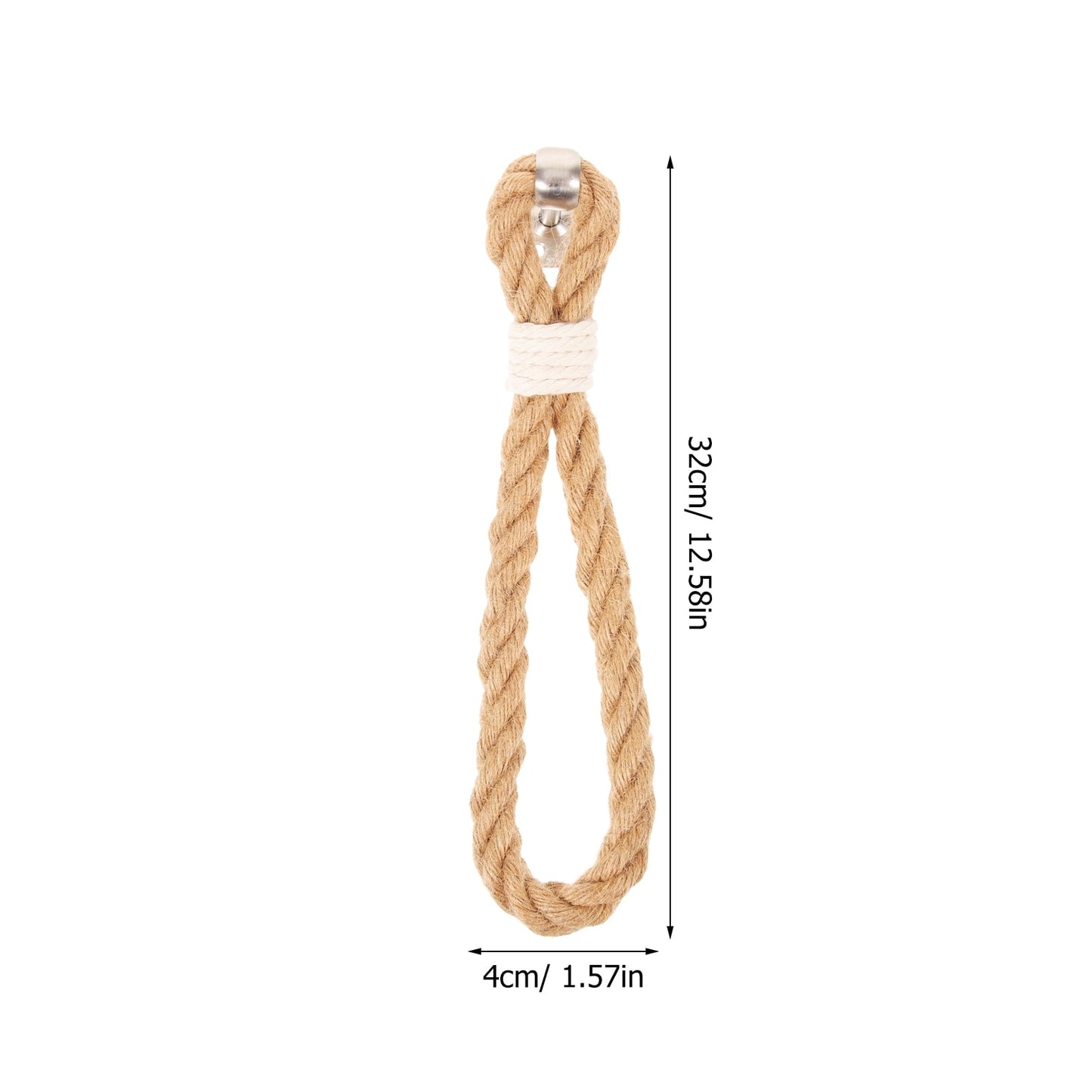 SKISUNO 1Pack Boho Towel Holder Jute Rope Circular European Style 11.8x0.7in V1189-WXFWAL-20260326-02380