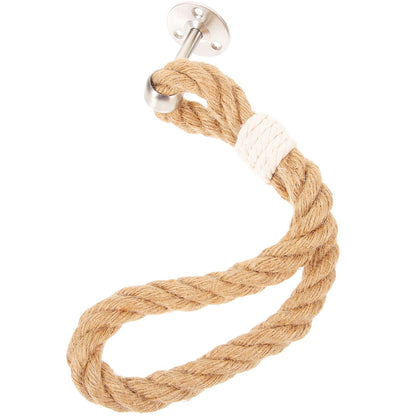 SKISUNO 1Pack Boho Towel Holder Jute Rope Circular European Style 11.8x0.7in V1189-WXFWAL-20260326-02380
