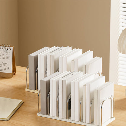 Chmadoxn Multi-Tier Desktop Bookshelf - Space-Saving Desk Organizer for Books, Files & Learning Supplies, V1189-WXFWAL-20260326-02384