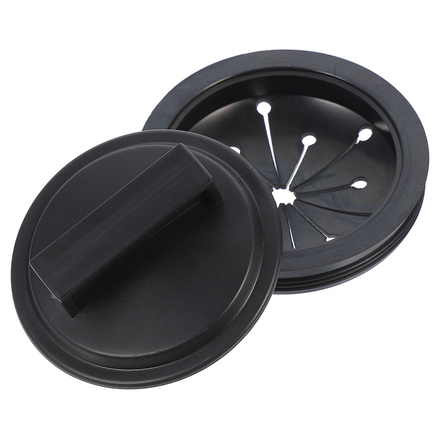 HOOWIFFY 2-Pack Garbage Disposal Sink Guard in Black ABS Plastic, 6.25 x 5.05 x 3.5 Inches, Protector for V1189-WXFWAL-20260326-02390