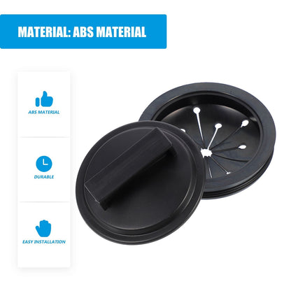 HOOWIFFY 2-Pack Garbage Disposal Sink Guard in Black ABS Plastic, 6.25 x 5.05 x 3.5 Inches, Protector for V1189-WXFWAL-20260326-02390