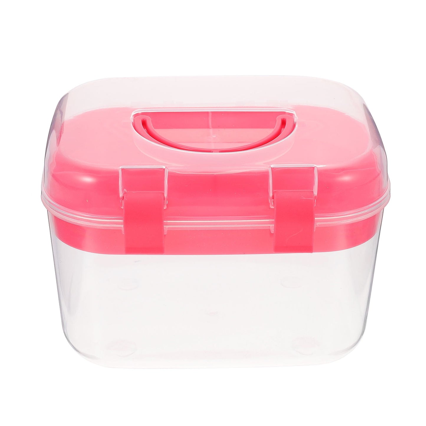 HOOWIFFY Plastic Sewing Box Red Large Capacity Double Layer Organizer for Home and Office Use with Design V1189-WXFWAL-20260326-02391