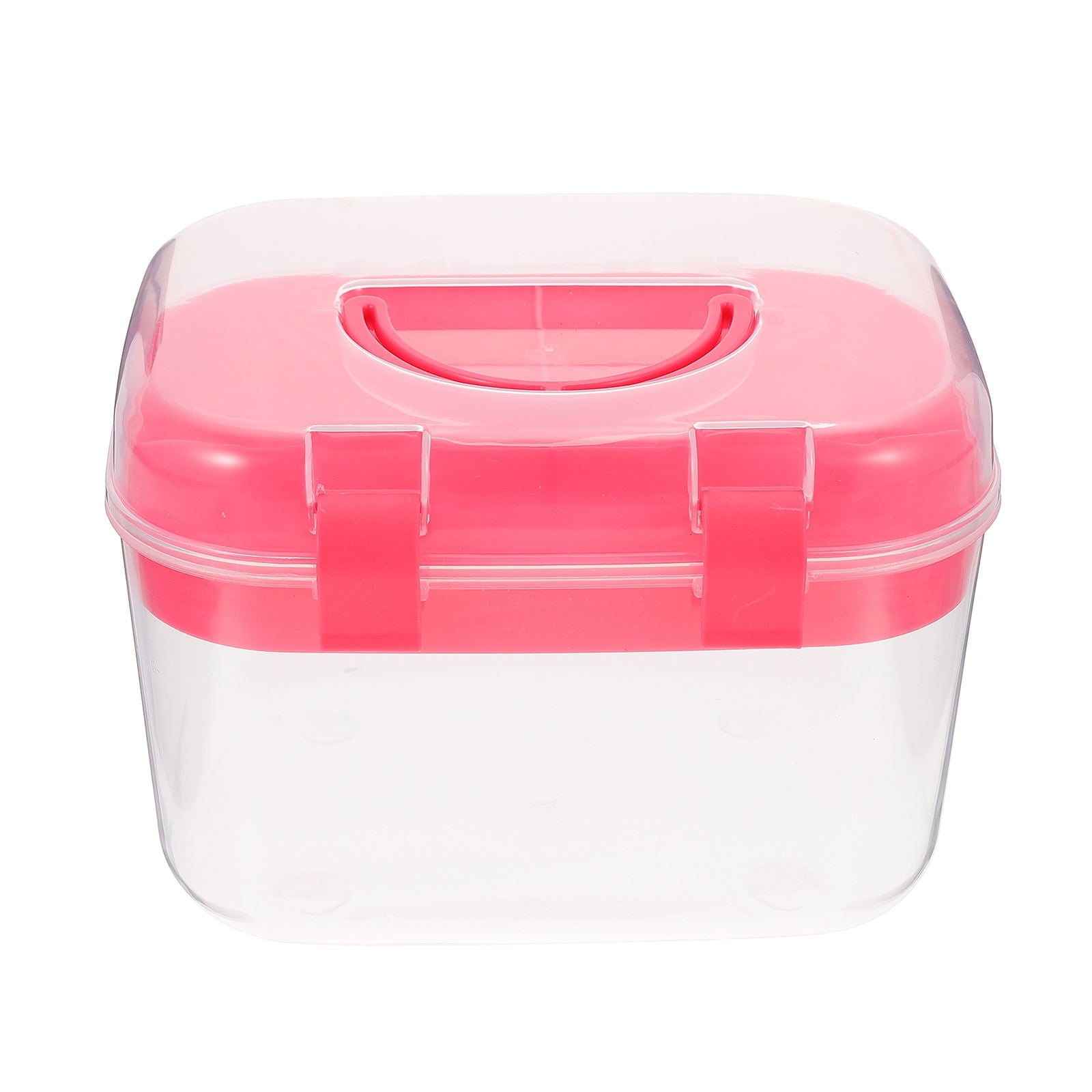 HOOWIFFY Plastic Sewing Box Red Large Capacity Double Layer Organizer for Home and Office Use with Design V1189-WXFWAL-20260326-02391