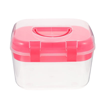 HOOWIFFY Plastic Sewing Box Red Large Capacity Double Layer Organizer for Home and Office Use with Design V1189-WXFWAL-20260326-02391