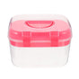 HOOWIFFY Plastic Sewing Box Red Large Capacity Double Layer Organizer for Home and Office Use with Design V1189-WXFWAL-20260326-02391