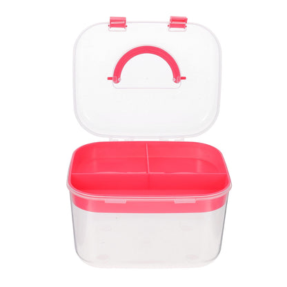 HOOWIFFY Plastic Sewing Box Red Large Capacity Double Layer Organizer for Home and Office Use with Design V1189-WXFWAL-20260326-02391
