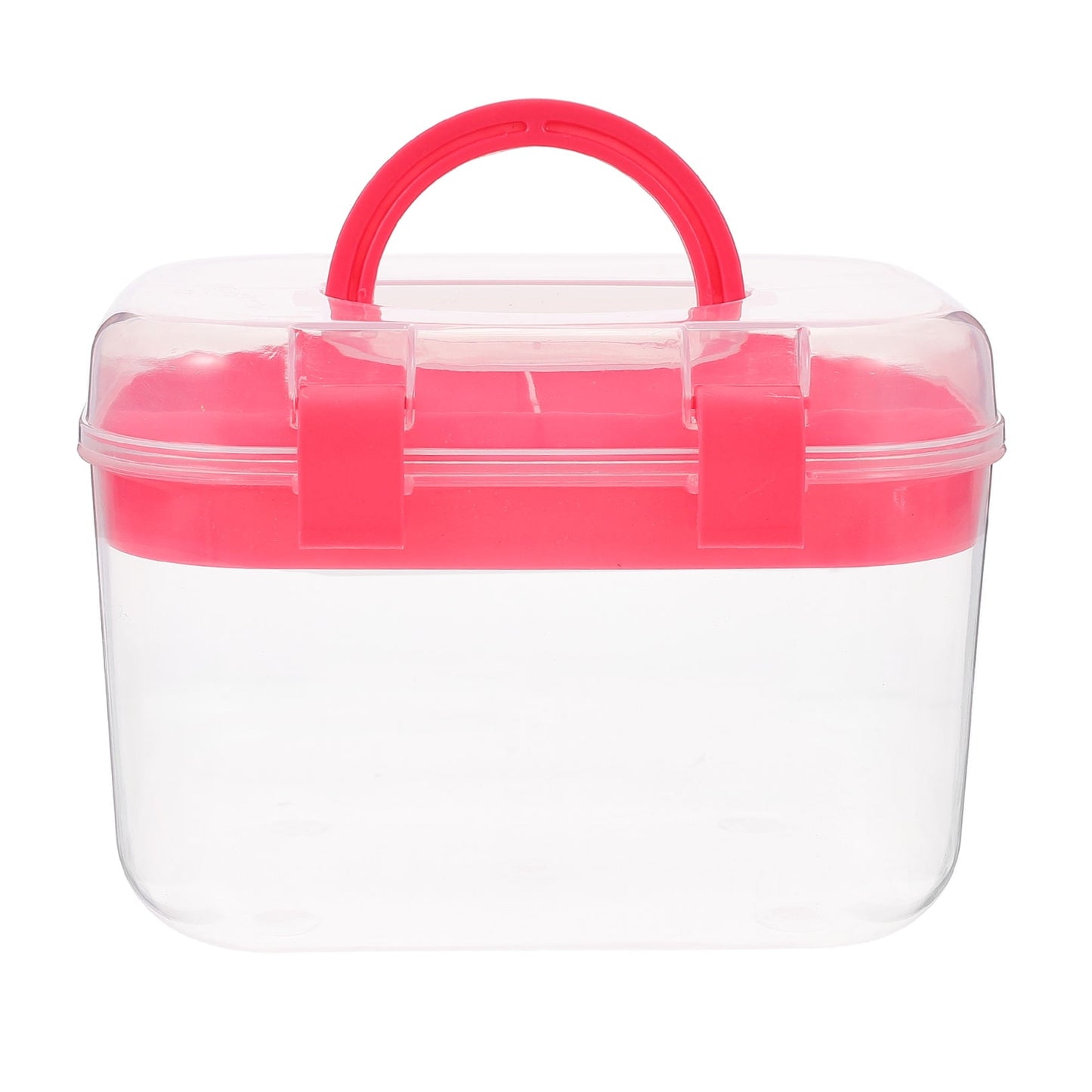 HOOWIFFY Plastic Sewing Box Red Large Capacity Double Layer Organizer for Home and Office Use with Design V1189-WXFWAL-20260326-02391