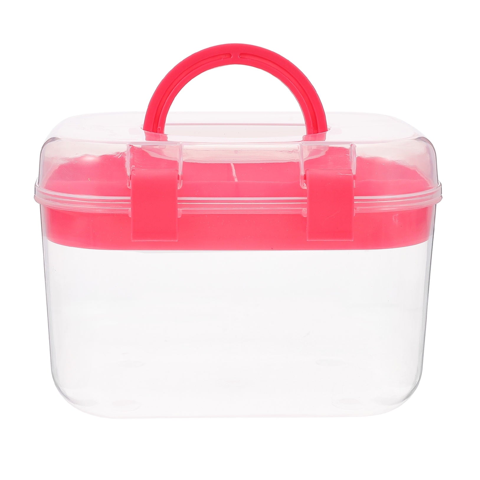 HOOWIFFY Plastic Sewing Box Red Large Capacity Double Layer Organizer for Home and Office Use with Design V1189-WXFWAL-20260326-02391