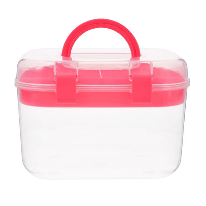HOOWIFFY Plastic Sewing Box Red Large Capacity Double Layer Organizer for Home and Office Use with Design V1189-WXFWAL-20260326-02391