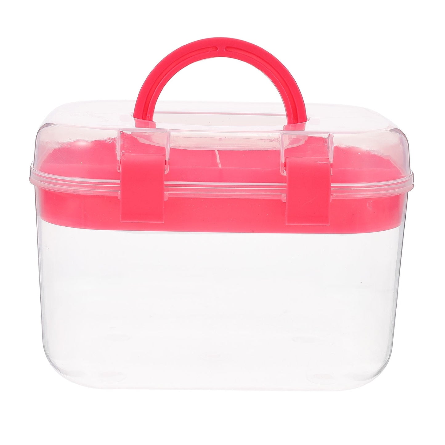 HOOWIFFY Plastic Sewing Box Red Large Capacity Double Layer Organizer for Home and Office Use with Design V1189-WXFWAL-20260326-02391