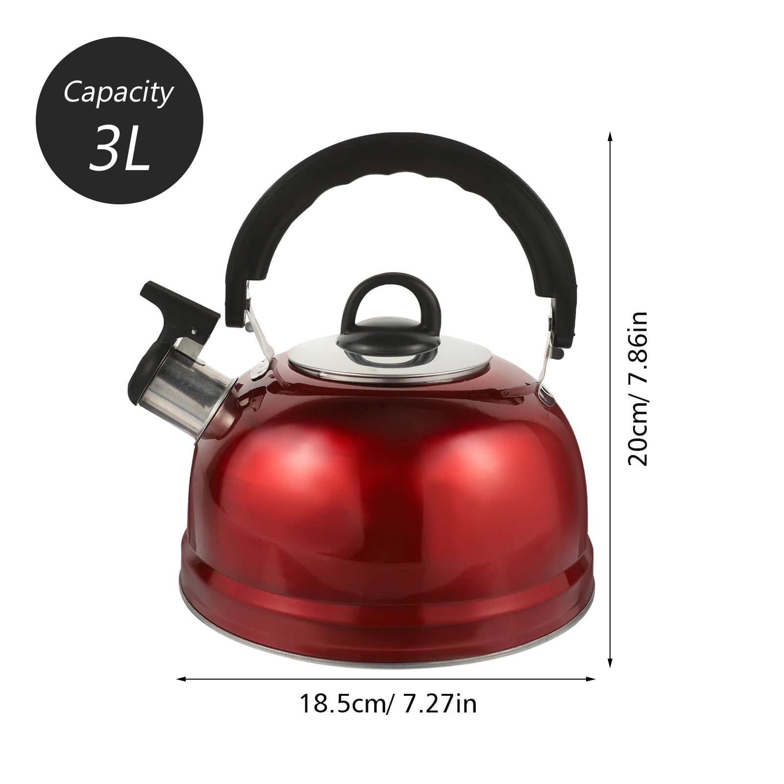 HOOWIFFY Whistling 1Pack 9.1In Tea Kettles Stovetop Whistling V1189-WXFWAL-20260326-02392