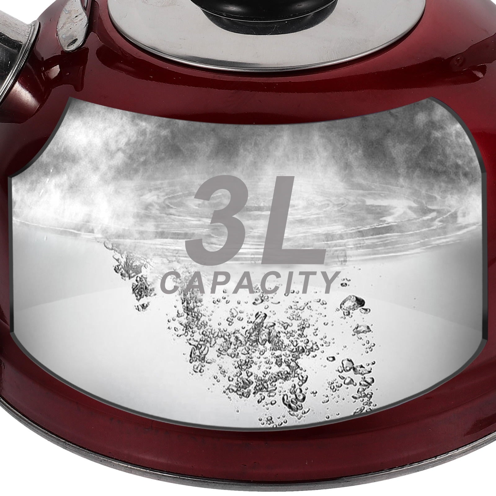 HOOWIFFY Whistling 1Pack 9.1In Tea Kettles Stovetop Whistling V1189-WXFWAL-20260326-02392