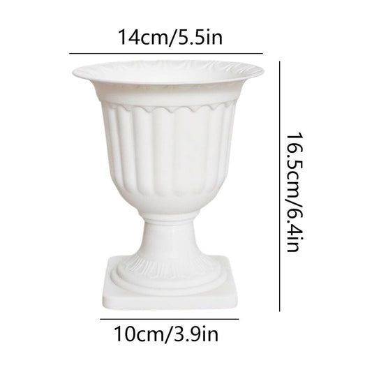 Darzheoy White Urn Planter Flower Pots, Classic Plastic Tall Planter, Wedding Party Porch Front Door V1189-WXFWAL-20260326-02393