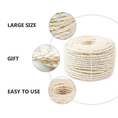 SKISUNO Sisal Rope Cat Scratch Post for Diy Projects 1Pack Natural V1189-WXFWAL-20260326-02399