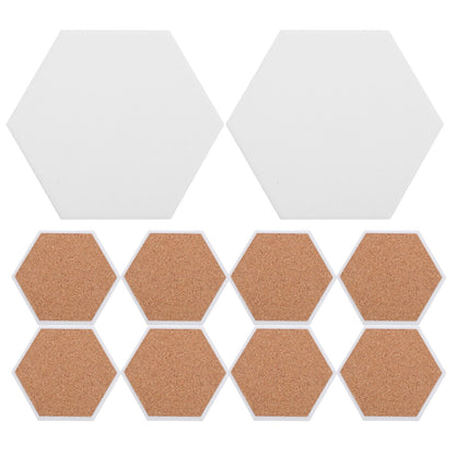 HOOWIFFY 10Set White Ceramic Hexagonal Coasters with Nonslip Heat Resistant Surface for Sublimation V1189-WXFWAL-20260326-02404