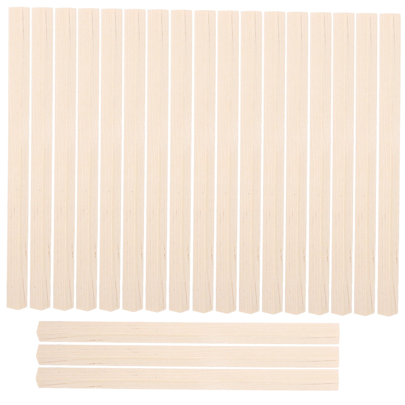 HOOWIFFY 20Pcs Beige Wooden Dowel 1.6X0.4X0.4In Square Dowels For V1189-WXFWAL-20260326-02409