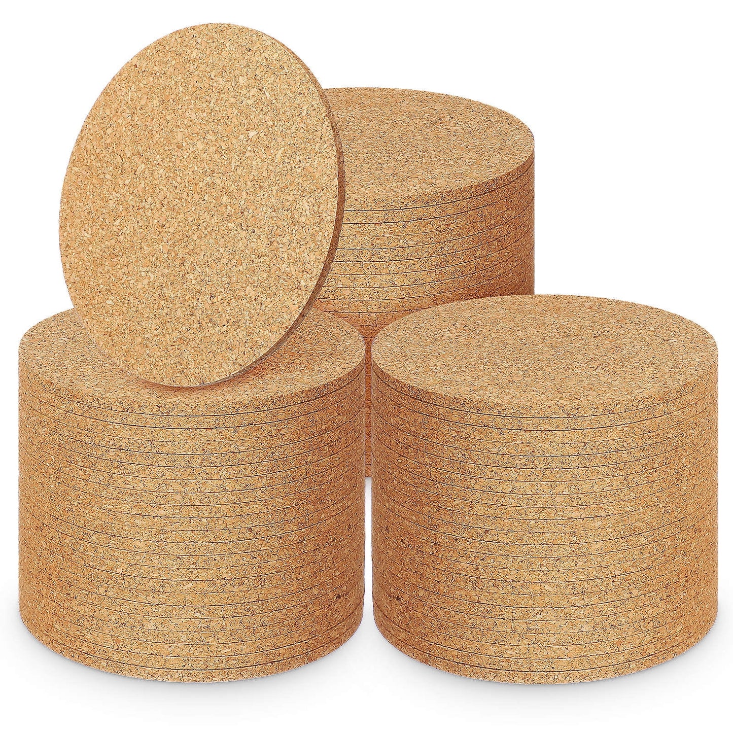 HOOWIFFY Cork Coasters Bulk Cork Coasters For Drinks 100Pcs V1189-WXFWAL-20260326-02413