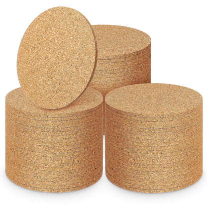 HOOWIFFY Cork Coasters Bulk Cork Coasters For Drinks 100Pcs V1189-WXFWAL-20260326-02413