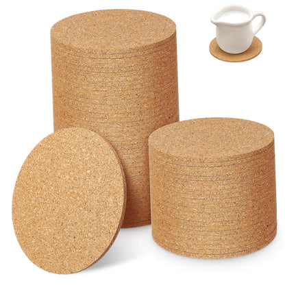HOOWIFFY Cork Coasters Bulk Cork Coasters For Drinks 100Pcs V1189-WXFWAL-20260326-02413