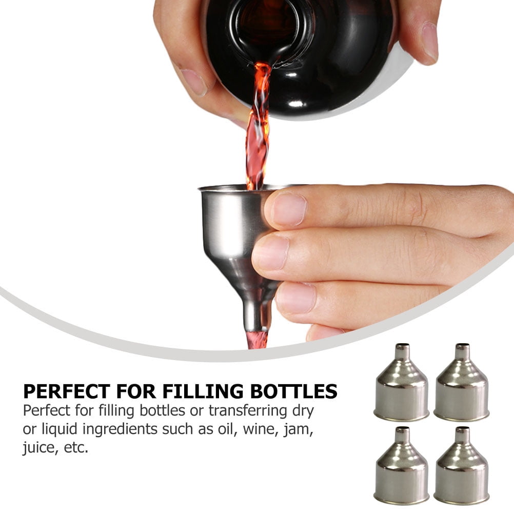 HOOWIFFY 4-Piece Kitchen Funnel Set, Food Grade Silicone, Easy Pouring and Storage for Cooking and Baking V1189-WXFWAL-20260326-02416