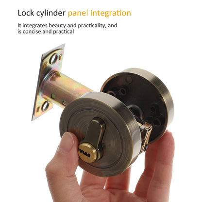 HOOWIFFY Durable Golden Deadbolt Lock Single Cylinder with Key for Home Use V1189-WXFWAL-20260326-02417