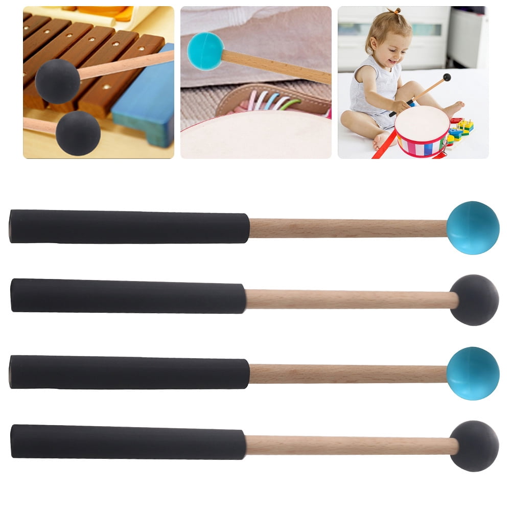 HOOWIFFY Drum Mallets Wooden Rubber 2 Pairs 8.7x1in V1189-WXFWAL-20260326-02425