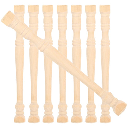 HOOWIFFY Set of 8 Realistic Khaki Wood Pillars for Dollhouse Decoration and Craft Projects V1189-WXFWAL-20260326-02428