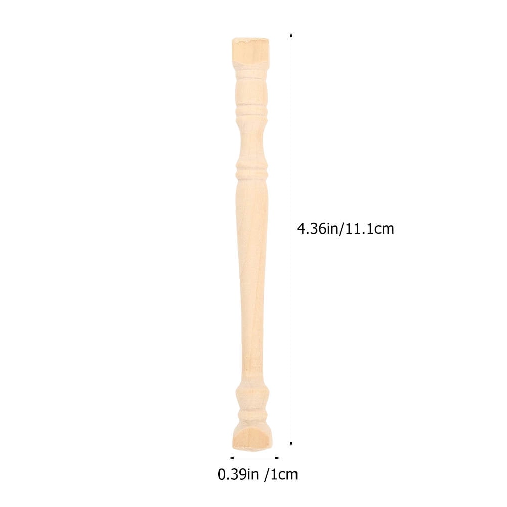 HOOWIFFY Set of 8 Realistic Khaki Wood Pillars for Dollhouse Decoration and Craft Projects V1189-WXFWAL-20260326-02428