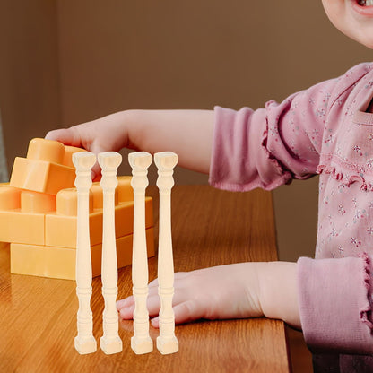 HOOWIFFY Set of 8 Realistic Khaki Wood Pillars for Dollhouse Decoration and Craft Projects V1189-WXFWAL-20260326-02428