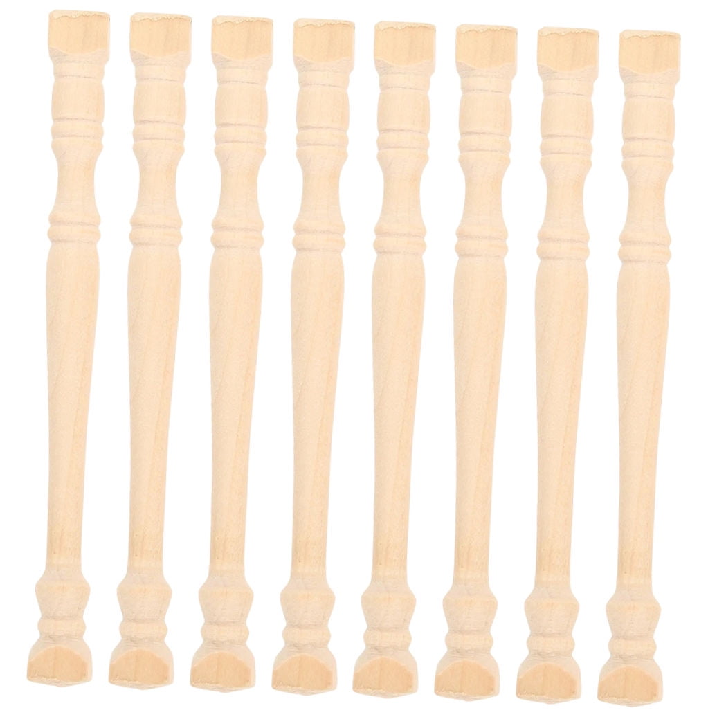 HOOWIFFY Set of 8 Realistic Khaki Wood Pillars for Dollhouse Decoration and Craft Projects V1189-WXFWAL-20260326-02428