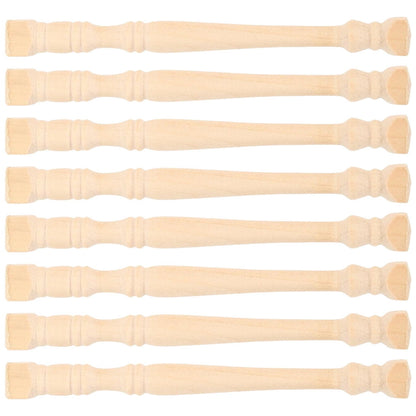 HOOWIFFY Set of 8 Realistic Khaki Wood Pillars for Dollhouse Decoration and Craft Projects V1189-WXFWAL-20260326-02428