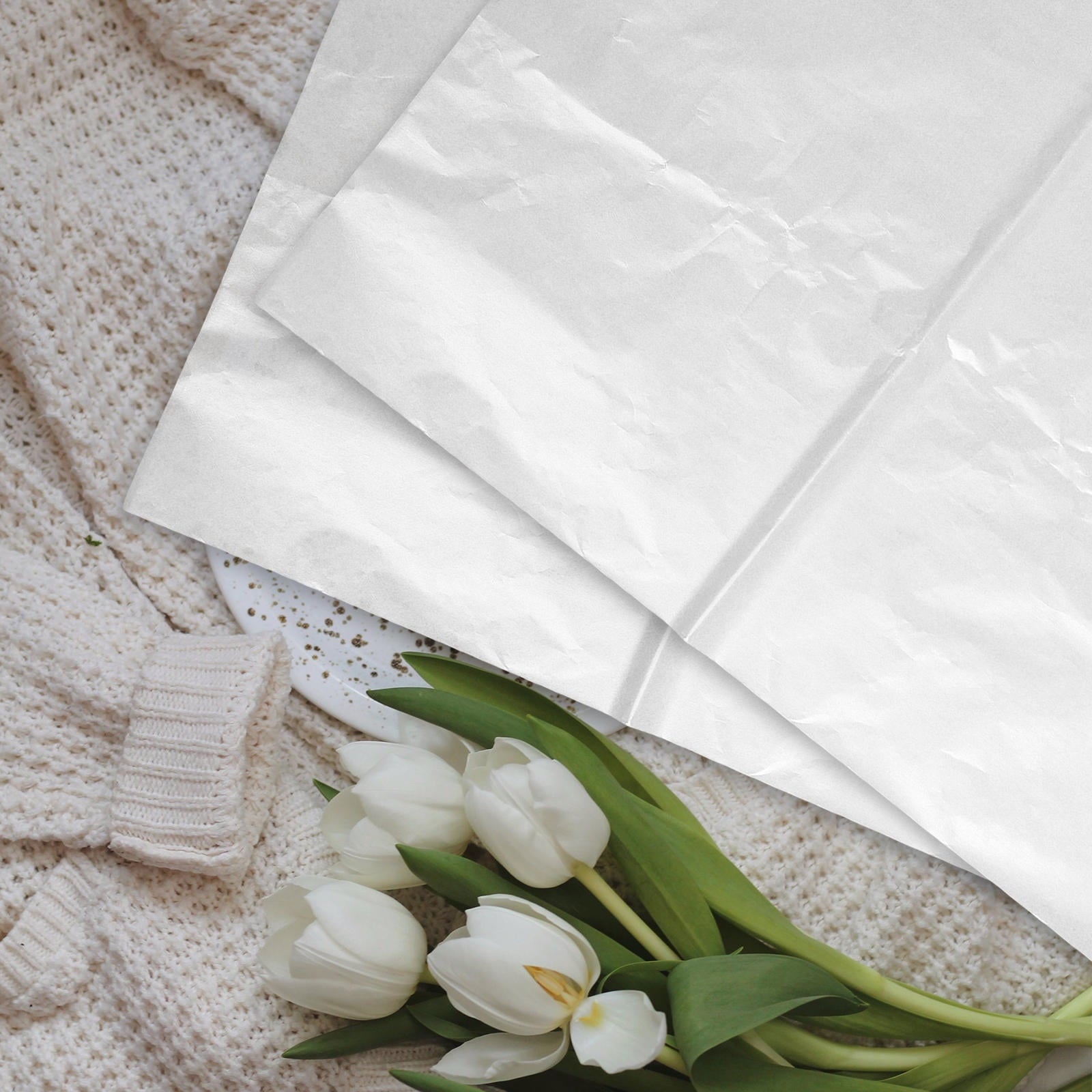 HOOWIFFY Creative White Wrapping Tissue Paper 20 Sheets Wrap for Presents and Crafts V1189-WXFWAL-20260326-02438
