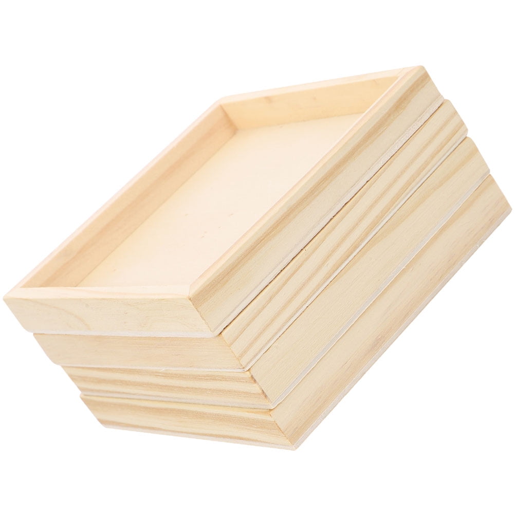 HOOWIFFY 4-Piece Khaki Wood Puzzle Organizer Set - Storage Boxes for Kids Building Blocks and Toy Storage V1189-WXFWAL-20260326-02441