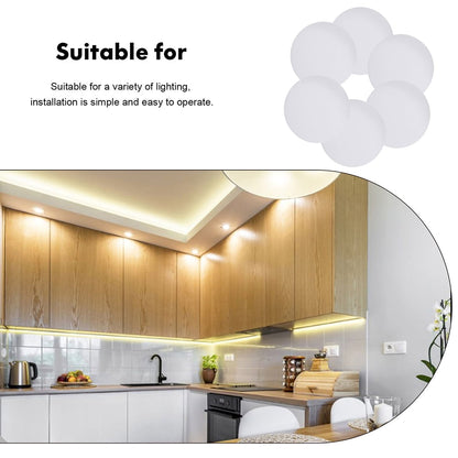 HOOWIFFY 6-Pack White Plastic Ceiling Light Covers Anti-Dazzle Simple Elegant Design for Home and Office V1189-WXFWAL-20260326-02442
