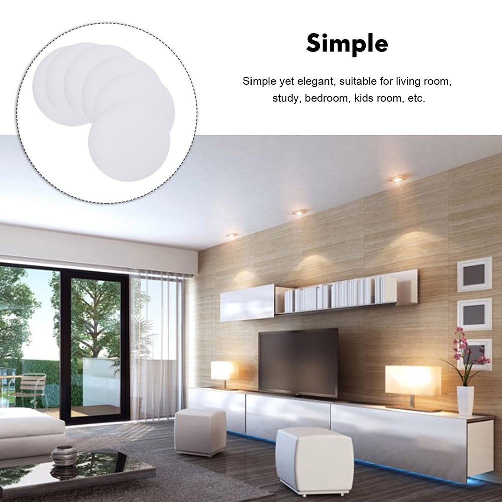 HOOWIFFY 6-Pack White Plastic Ceiling Light Covers Anti-Dazzle Simple Elegant Design for Home and Office V1189-WXFWAL-20260326-02442