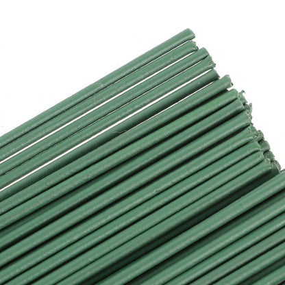 HOOWIFFY 100pcs Green Floral Wire Stems for Artificial Flowers Flexible and Bendable for Arrangements V1189-WXFWAL-20260326-02443