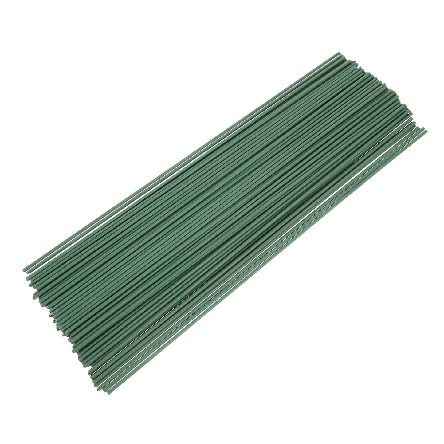 HOOWIFFY 100pcs Green Floral Wire Stems for Artificial Flowers Flexible and Bendable for Arrangements V1189-WXFWAL-20260326-02443