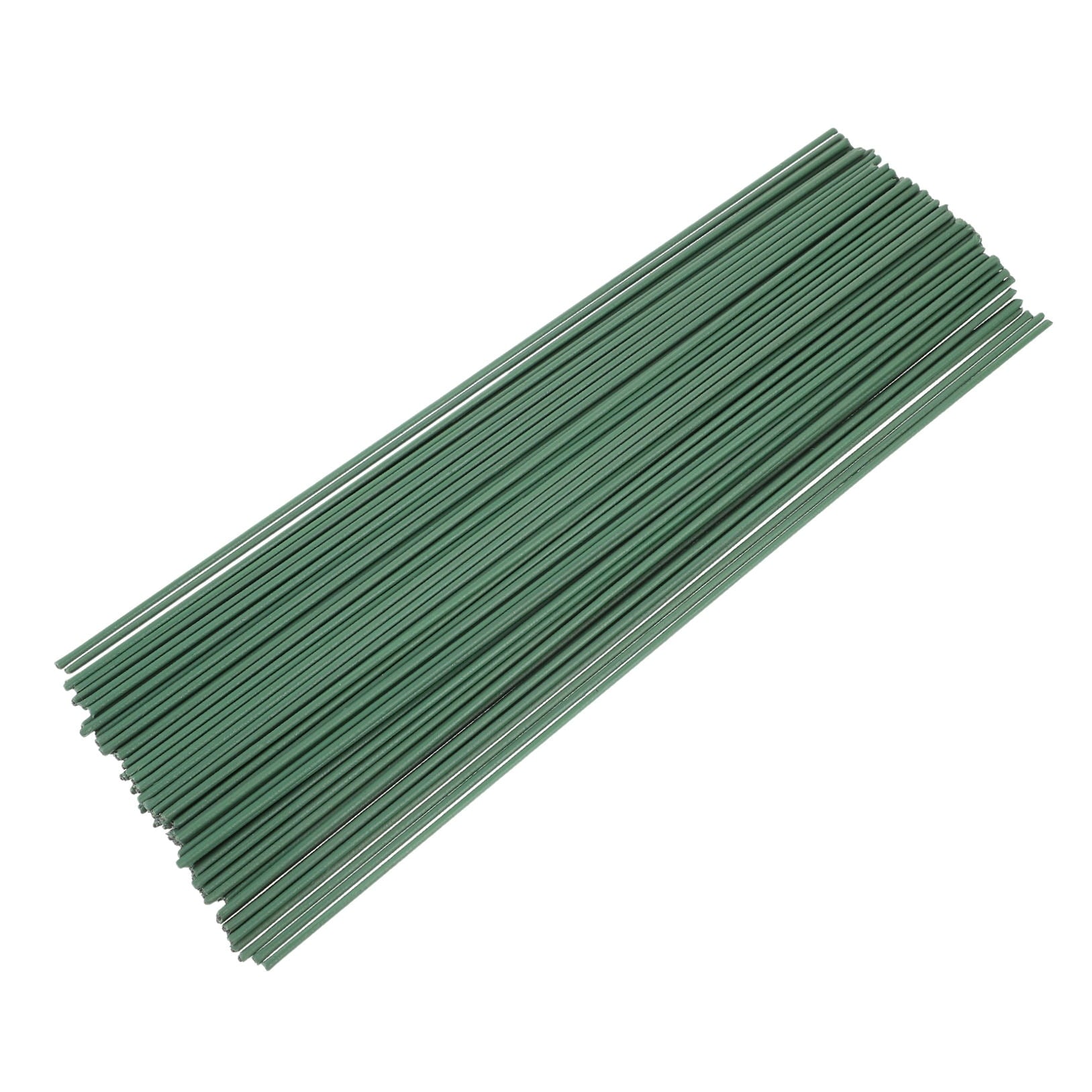 HOOWIFFY 100pcs Green Floral Wire Stems for Artificial Flowers Flexible and Bendable for Arrangements V1189-WXFWAL-20260326-02443