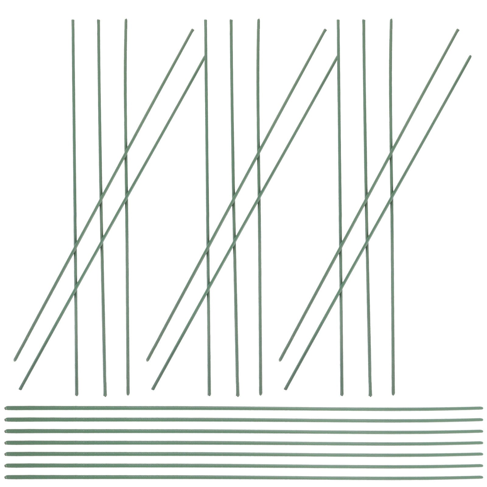 HOOWIFFY 100pcs Green Floral Wire Stems for Artificial Flowers Flexible and Bendable for Arrangements V1189-WXFWAL-20260326-02443