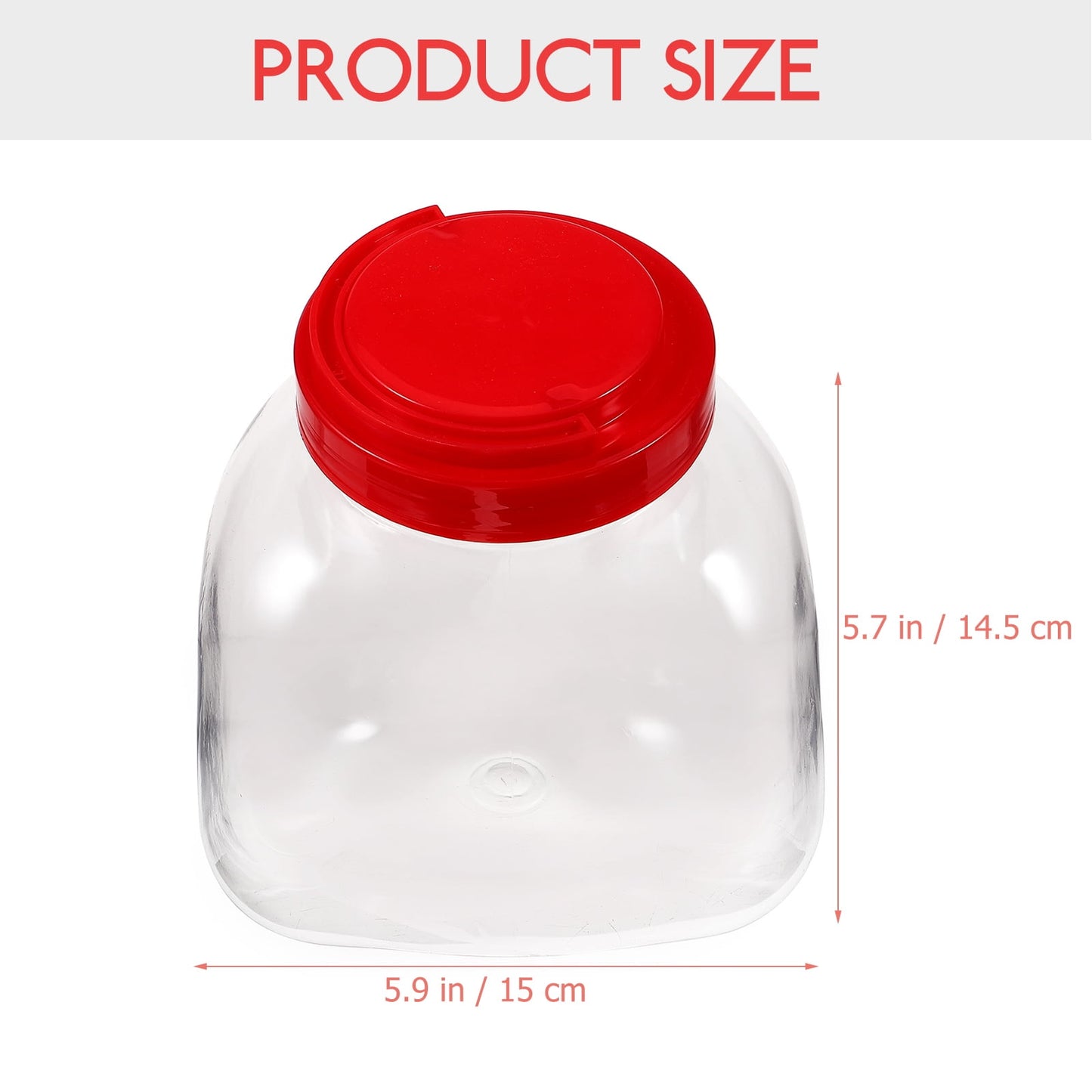 HOOWIFFY Wide Plastic Jars Airtight Kitchen Decor Home Decor 1Pack Modern Design Cookie Jar V1189-WXFWAL-20260326-02446
