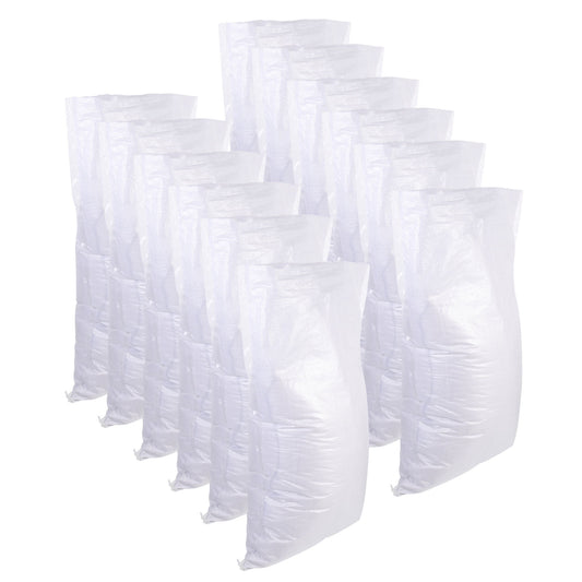 HOOWIFFY White PP Woven Sandbags for Flood , Home, Garage, Yard, and Outdoor Use V1189-WXFWAL-20260326-02457