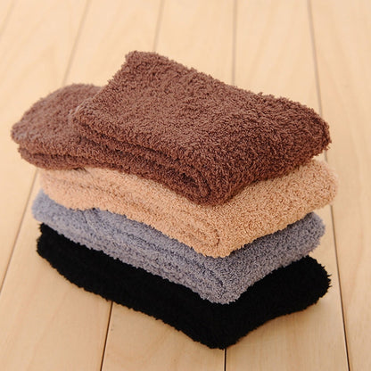 HOOWIFFY Mens Warm Bed Socks 1 Pair Thick Fuzzy Sleep Socks Grey 9.8x2.8x0.2in V1189-WXFWAL-20260326-02458
