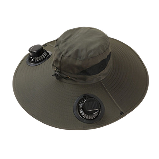 Darzheoy Solar Fan Hat Wide Brim Solar Fan Hat Outdoor Wide Brim Sun Hat with Solar Fan Fishing Hat, V1189-WXFWAL-20260326-02465